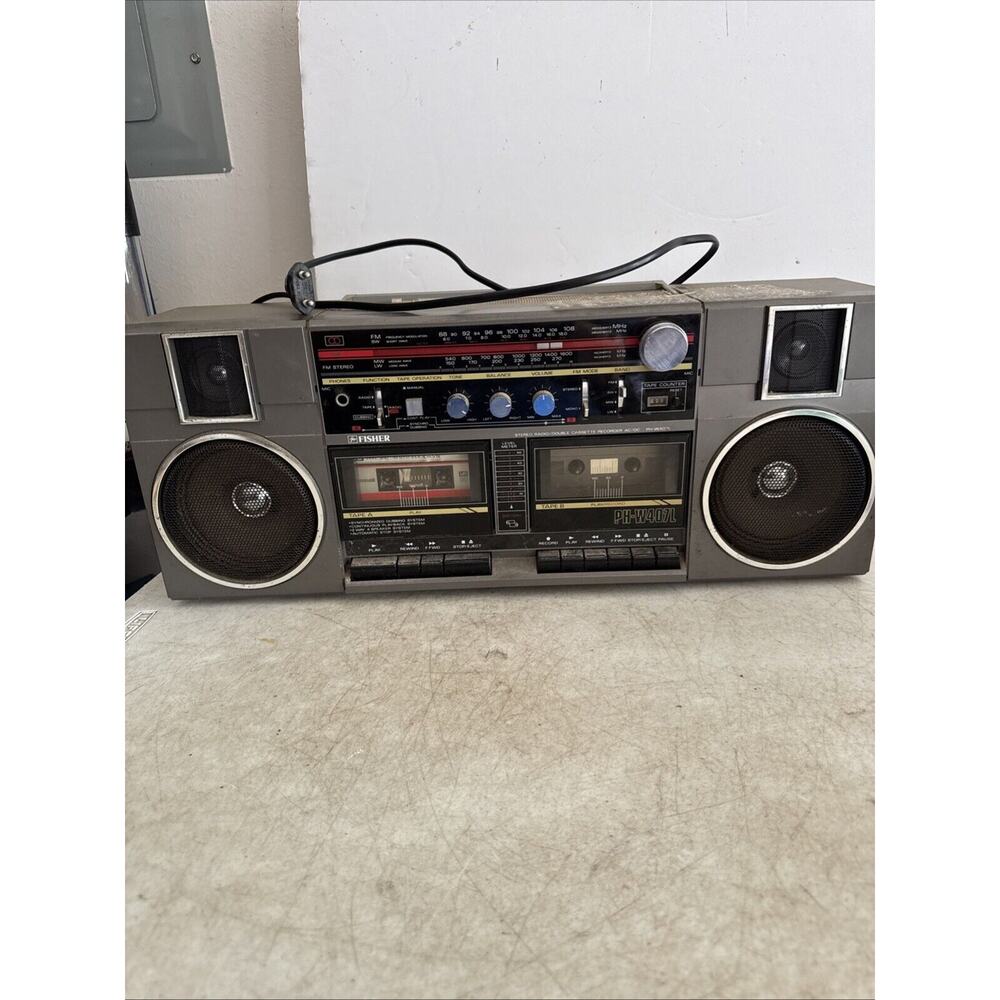 Vintage Fisher Stereo Boombox PH-W407L High Fidelity Radio AM/FM German Plug